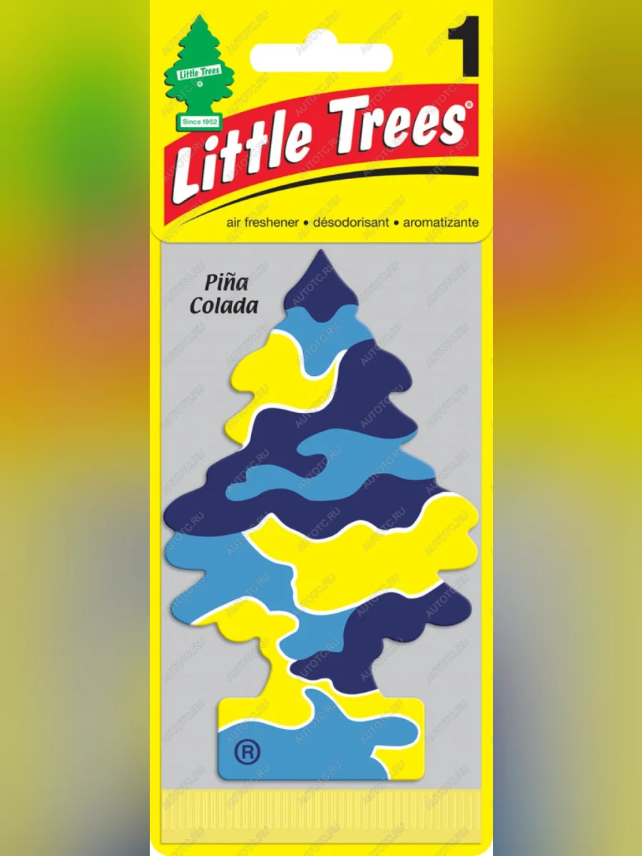 Ароматизатор подвесной пластина (pina colada) Елочка CAR FRESHNER CAR FRESHNER u1p-10967-russ  в Самаре Самарской области