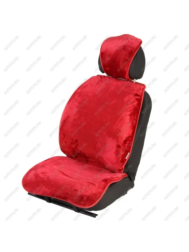 Накидка на сиденье мех искусственный бордовая 2шт. Alpaca Front CARFASHION CARFASHION 21213