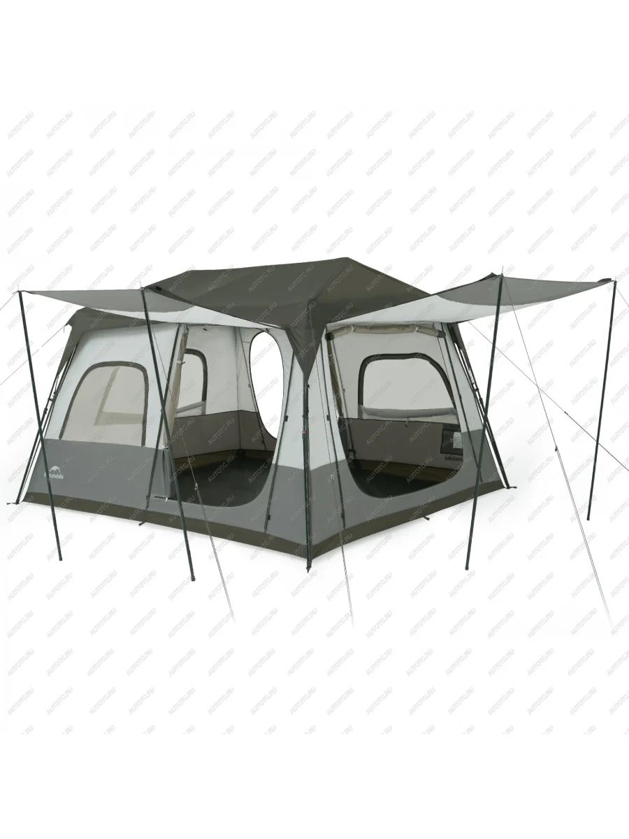 Палатка 2-4-местная быстросборная Naturehike Cape 8.3 Foton Toano цельнометаллический фургон (2015-2025) (серая)  в Воронеже Воронежской области