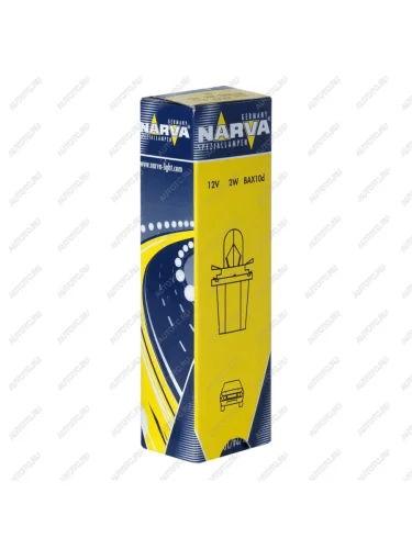 Лампа 12V 2W BAX8.5d2 зеленый патрон Plastic Base NARVA NARVA 170573000