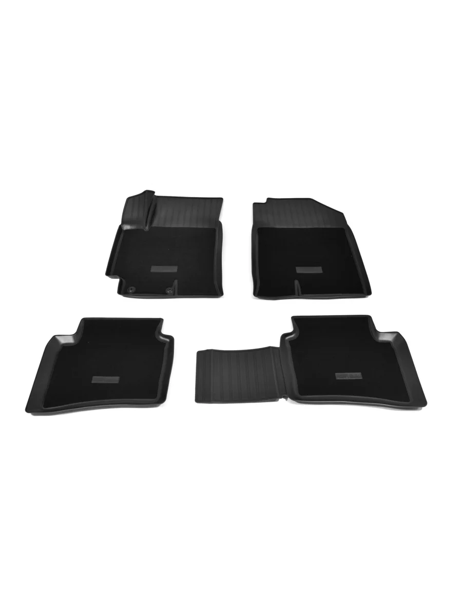 Коврики салонные комбинированные Unidec Hyundai Solaris HCR седан дорестайлинг (2017-2020) (черные)  в Перми Пермском крае