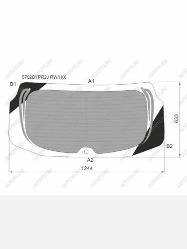 Стекло заднее (Затемненное Обогрев) Mitsubishi Eclipse Cross 20- XYG 5702BYPR2J RW/H/X