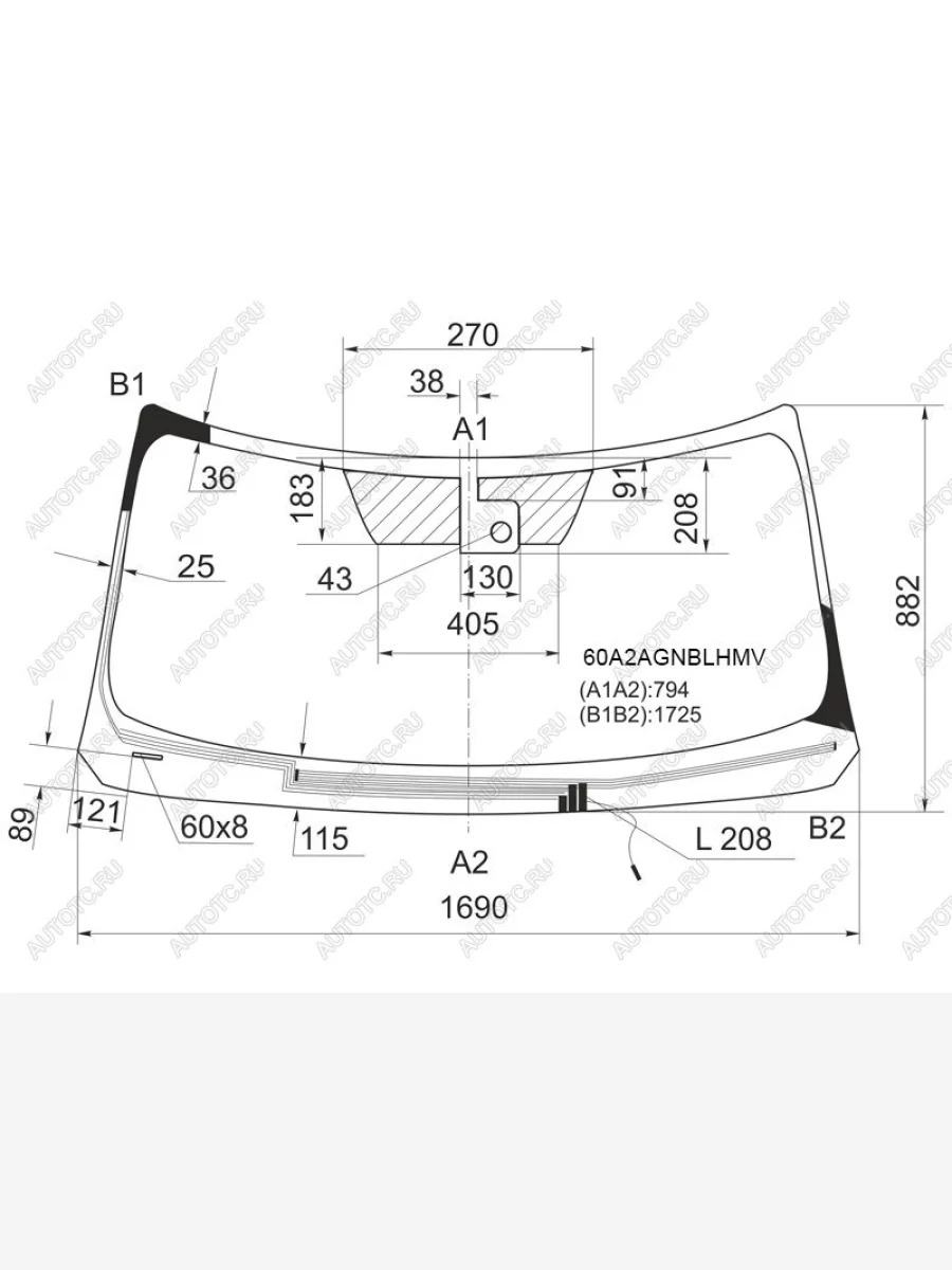 Стекло лобовое (обогрев щеток, датчик дождя) FUYAO INFINITI QX56 Z62 (2010-2013) (зеленое)  в Перми Пермском крае