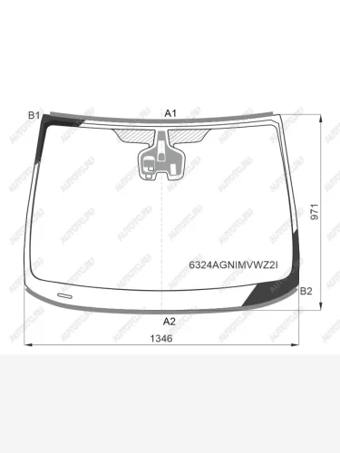 Стекло лобовое (датчик дождя, молдинг, адаптивная система освещения) FUYAO (зеленое) Opel Astra J универсал дорестайлинг (2009-2012)