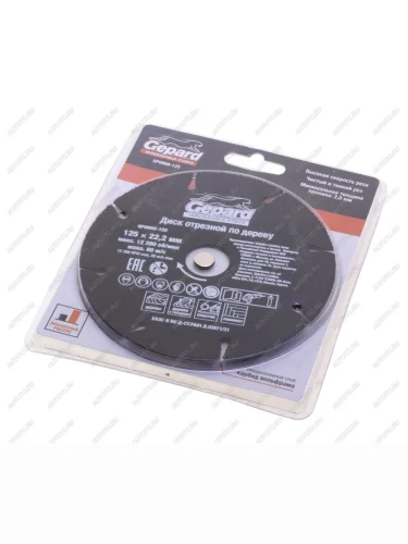 Круг отрезной по дереву 125х22мм для УШМ GEPARD GEPARD gp0908-125