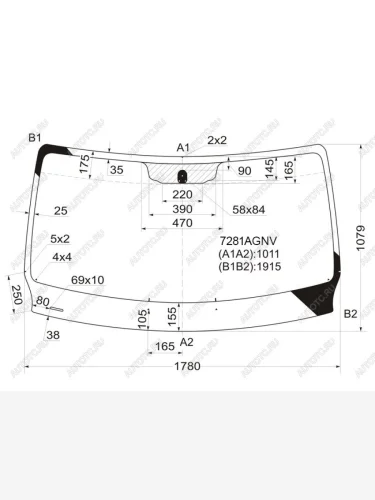 Стекло лобовое FUYAO (зеленое) Renault Master FV,JV фургон дорестайлинг (2010-2015)