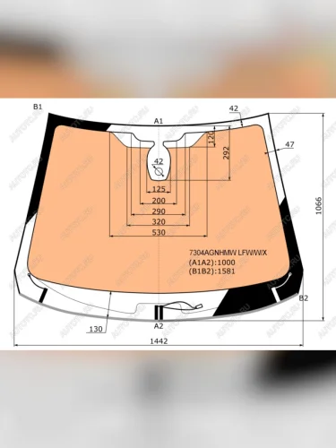 Стекло лобовое (обогрев полный, датчик дождя, молдинг) XYG (зеленое) Renault Kaptur дорестайлинг (2016-2020)