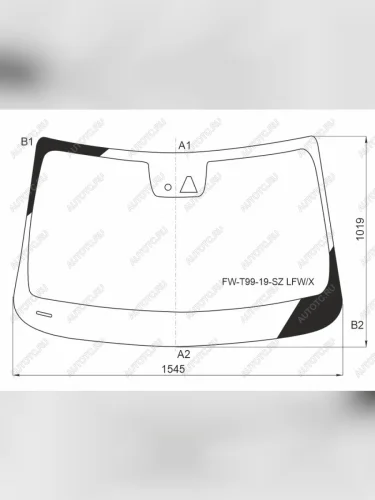 Стекло лобовое (камера, датчик дождя, молдинг) XYG (зеленое) FAW Bestune T99 дорестайлинг (2019-2022)