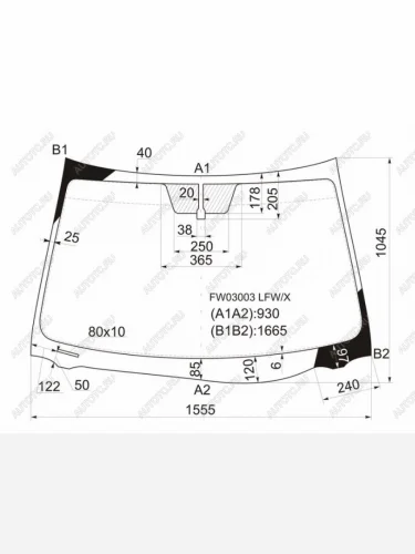 Стекло лобовое Toyota Venza 08-16 XYG FW03003 LFW/X