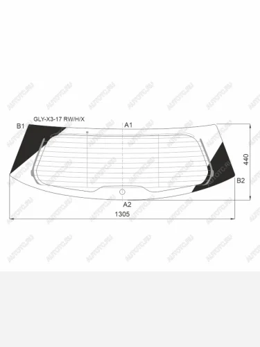 Стекло заднее (Цвет зеленый Обогрев) Livan X3 Pro 22- XYG GLY-X3-17 RW/H/X