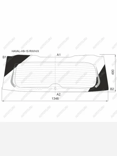 Стекло заднее (Цвет зеленый Обогрев) Haval H9 15-24 XYG HAVAL-H9-15 RW/H/X