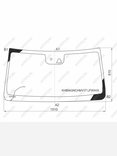 Стекло лобовое (обогрев щеток, камера, датчик дождя, камера справа) XYG (зеленое) Haval H9 1-ый рестайлинг (2017-2019)