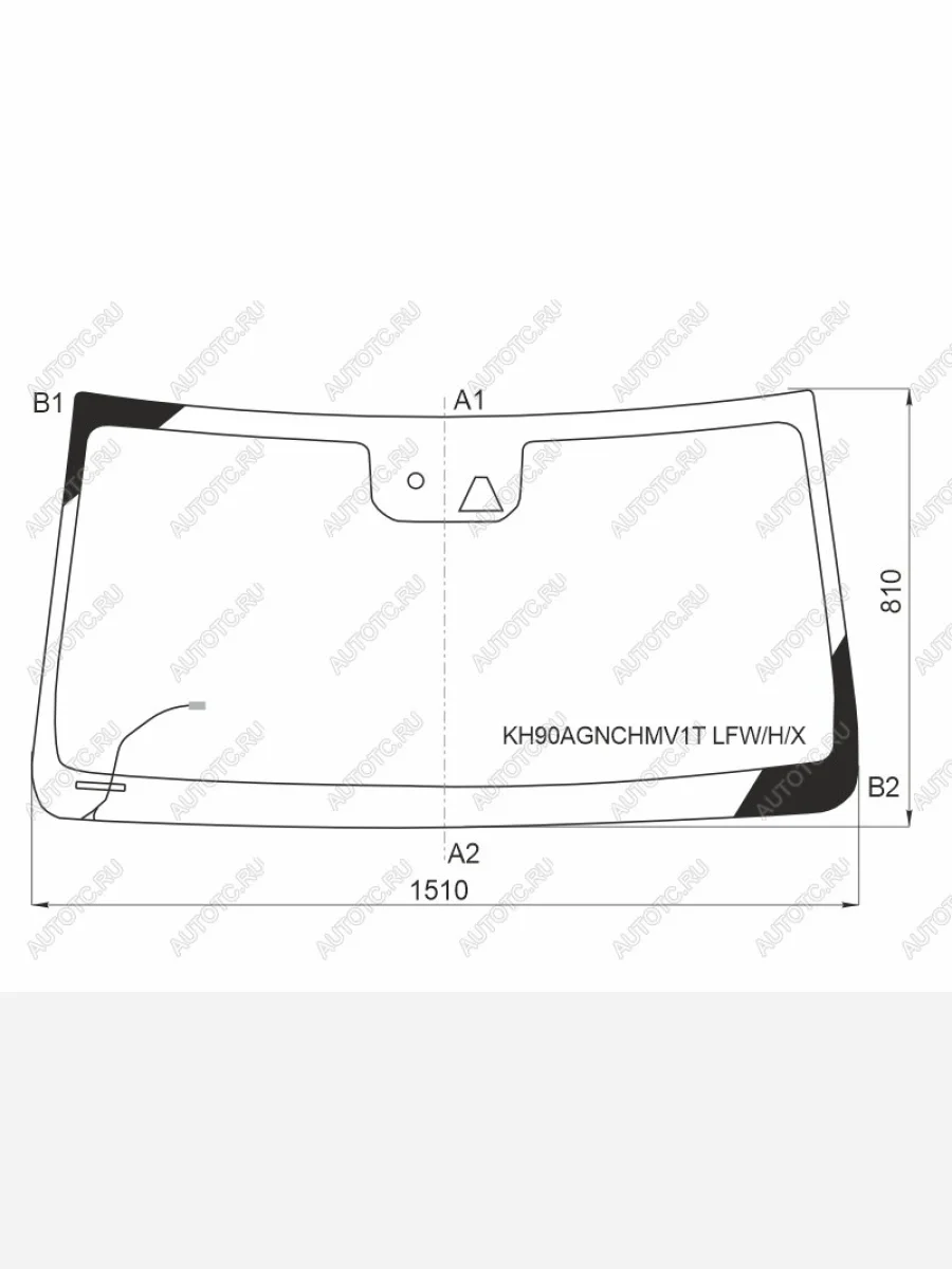 Стекло лобовое (обогрев щеток, камера, датчик дождя, камера справа) XYG Haval H9 1-ый рестайлинг (2017-2019) (зеленое)  в Керчи Республика Крым