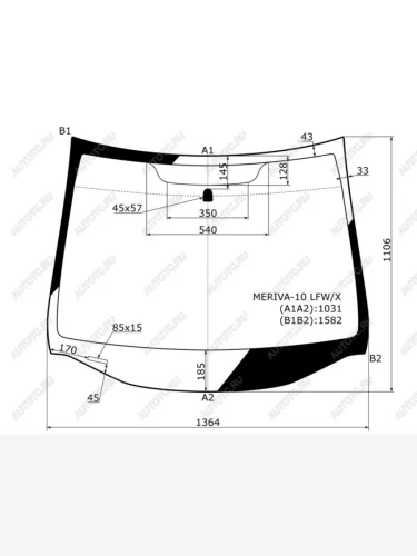 Стекло лобовое Opel Meriva 10-18 XYG MERIVA-10 LFW/X
