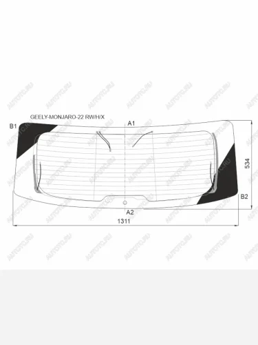 Стекло заднее (Цвет зеленый Обогрев Антенна) Geely Monjaro 22- XYG MONJARO-22 RW/H/X