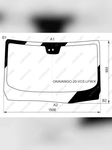 Стекло лобовое (датчик дождя) XYG (зеленое) Geely Okavango (2021-2025)