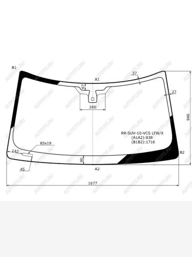 Стекло лобовое (Датчик дождя) Land Rover Range Rover 09-12 XYG RR-SUV-10-VCS LFW/X