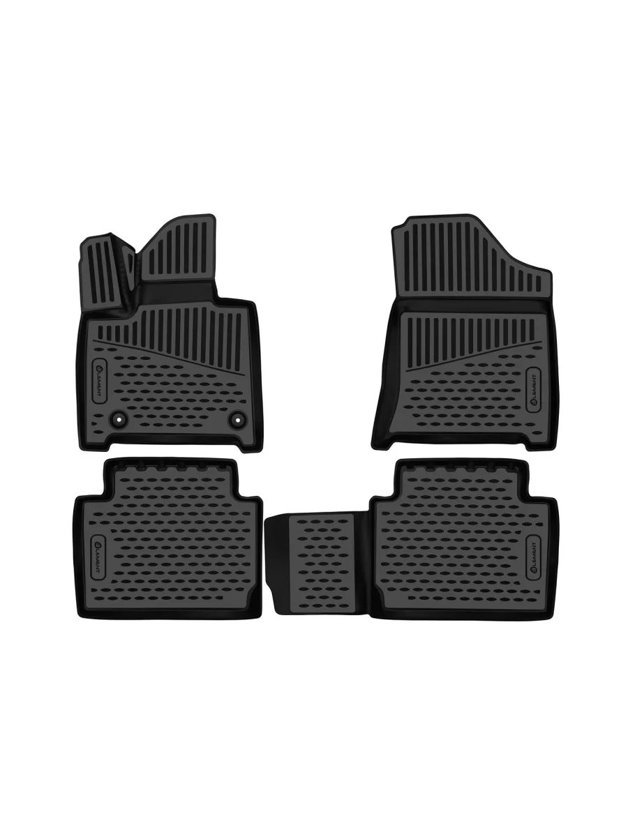 Коврики 3D в салон (5 мест) Element  Hyundai Santa Fe (2022-2025) 5 MX5 (черные)  в Самаре Самарской области