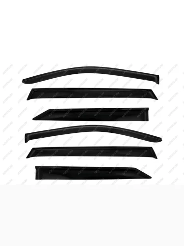 Дефлектор боковых окон Honda Pilot, 2015 -, 6ч., темный  Хонда Пилот SIM nld.shopil15326