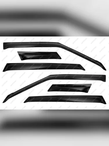 Дефлектор боковых окон KIA Soul, 2019 -, 6ч., темный  Киа Сол SIM nld.skisou19326