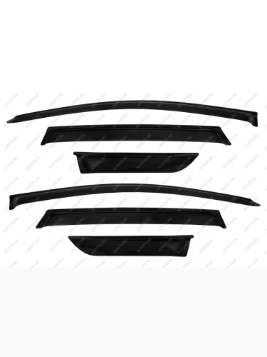 Дефлектор боковых окон Nissan Murano, 2015-, 6ч., темный  Ниссан Мурано SIM nld.snimur15326