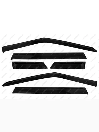 Дефлектор боковых окон Mitsubishi Outlander, 21-, IV покол, 6ч., темный  Митсубиси Аутлендер SIM nld.smiout21326