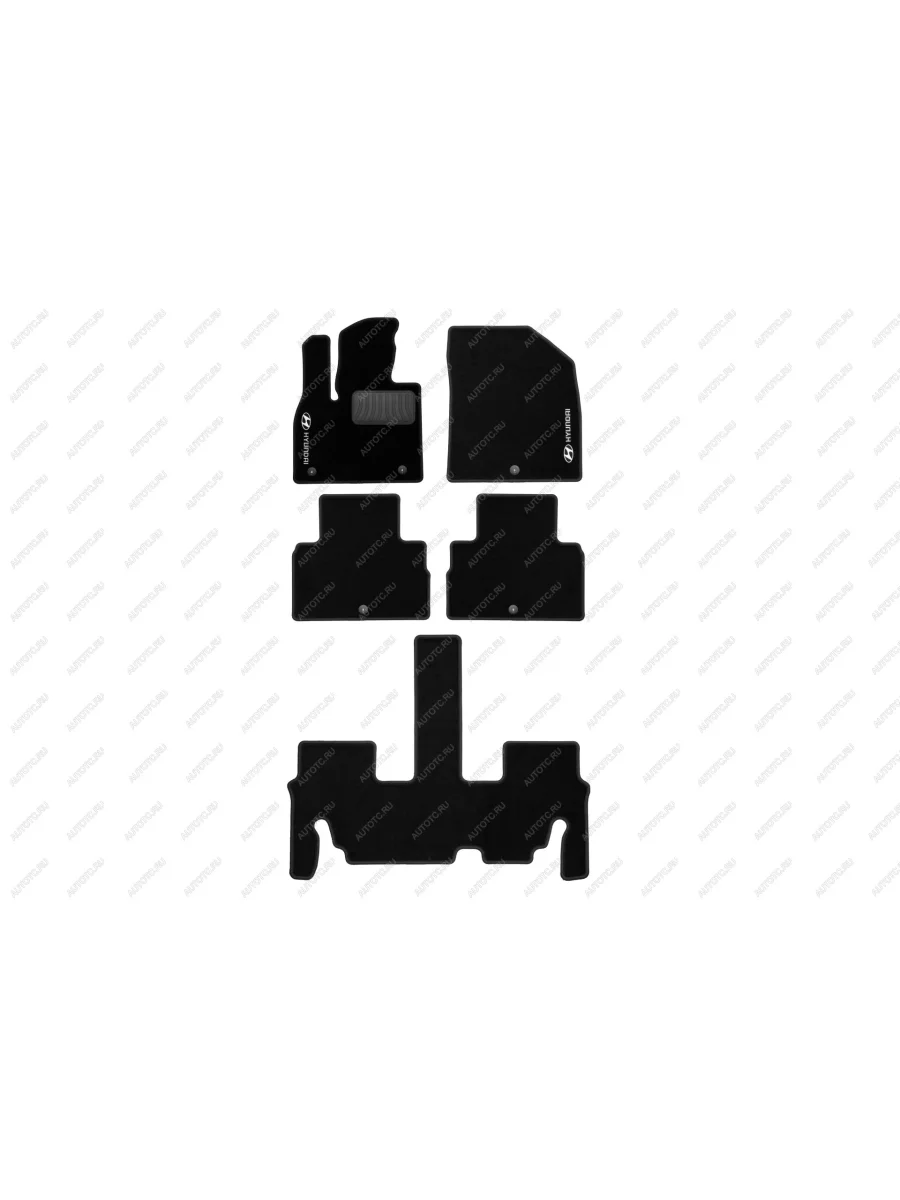 КОВРЫ САЛОНА ТЕКСТИЛЬНЫЕ, 7 МЕСТ  Хендай Палисад HYUNDAI r8140s8100  в Самаре Самарской области