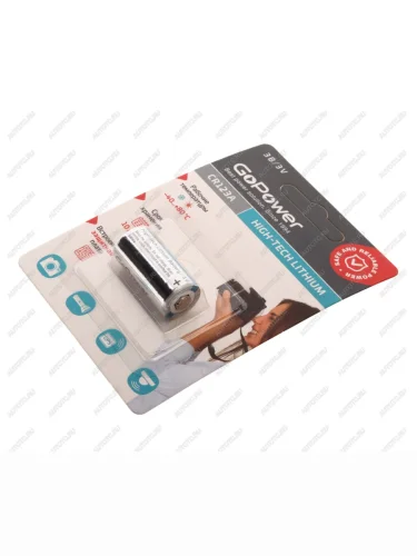 Батарейка CR123A ВС1 3V (фотоаппарат) блистер 1шт. GOPOWER GOPOWER 00-00018324