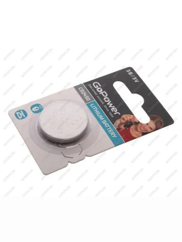 Батарейка CR2450 3V таблетка (пульт сигнализации, ключ) блистер 1шт. Lithium GOPOWER GOPOWER 00-00023125