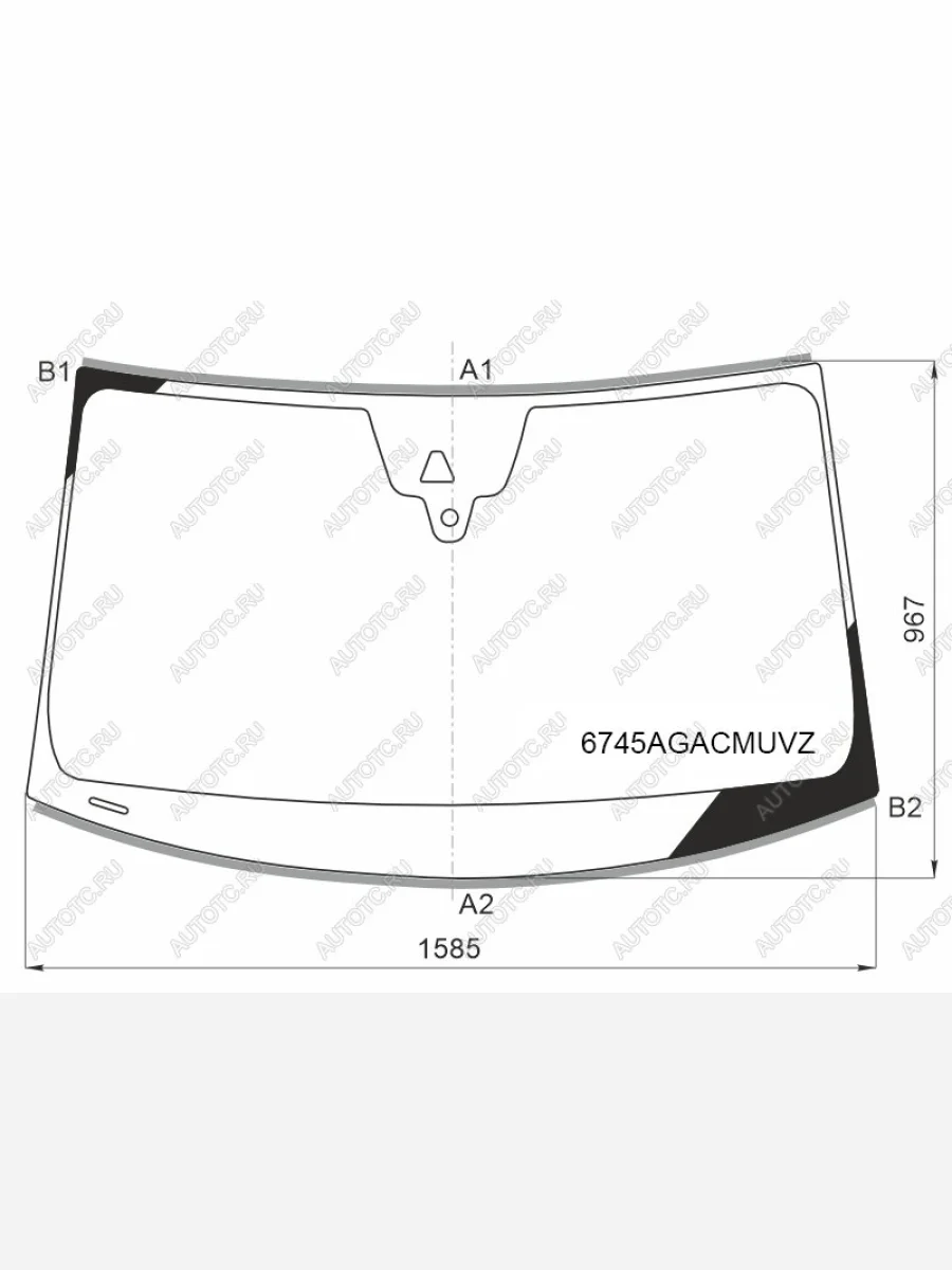 Стекло лобовое (камера, датчик дождя, молдинг, проекция) (Coupe) FUYAO Porsche Cayenne PO536 (2018-2025) (зеленое)  в Керчи Республика Крым