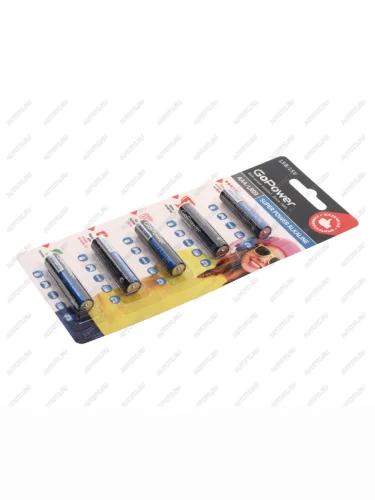 Батарейка AAA LR03 1.5V блистер 5шт. Alkaline GOPOWER GOPOWER 00-00023778