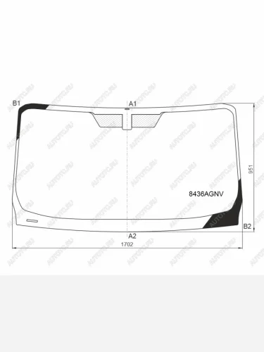 Стекло лобовое FUYAO (зеленое) Toyota Hiace  H300 (2019-2025) минивэн дорестайлинг