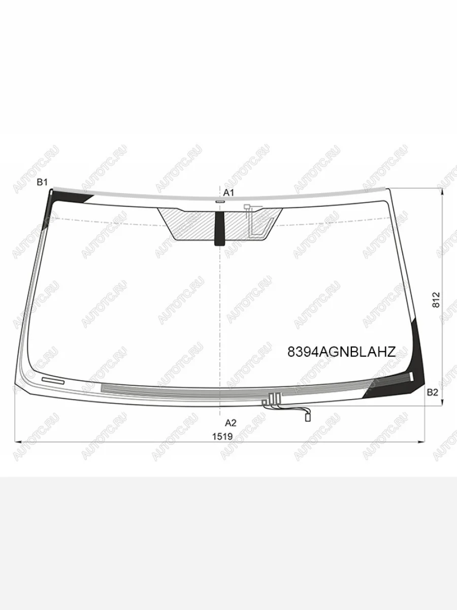  Стекло лобовое (обогрев, щеток, молдинг, антенна) FUYAO Toyota Land Cruiser Prado J150 1-ый рестайлинг (2013-2017) (зеленое)  в Самаре Самарской области