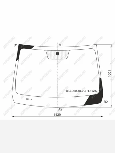 Стекло лобовое BAIC U5 Plus 21- XYG BIC-D50-18-VCP LFW/X