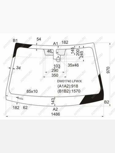 Стекло лобовое (Датчик дождя) Cadillac CTS 07-15 XYG DW01740 LFW/X
