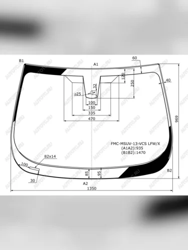 Стекло лобовое (Датчик дождя Молдинг) Ford EcoSport 14-23 XYG FMC-MSUV-13-VCS LFW/X