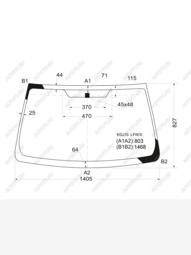 Стекло лобовое Toyota iQ 08-16 XYG KGJ10 LFW/X