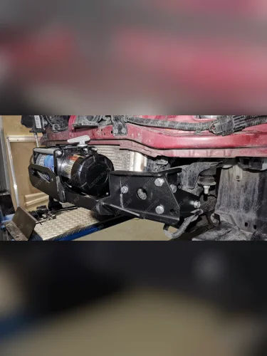 Площадка под лебёдку в штатный бампер РИФ (черная)  