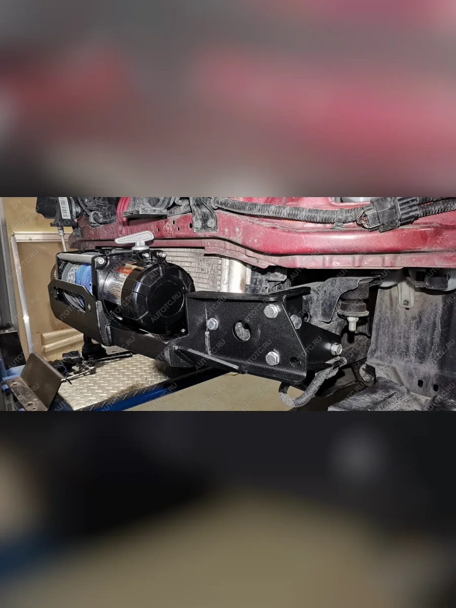 Площадка под лебёдку в штатный бампер РИФ  JAC T6 (2018-2024), Sollers ST6 (2023-2025) (черная)  в Перми Пермском крае