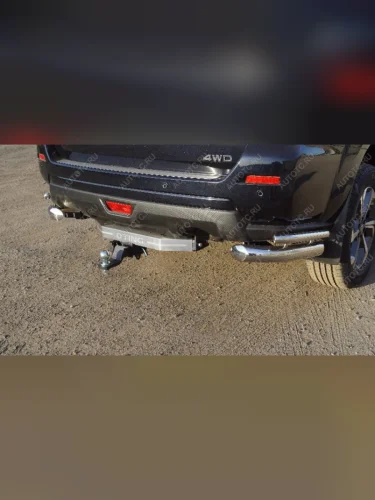 Защита заднего бампера (уголки d76.1 мм 42.4 мм, нержавейка) ТСС Тюнинг Oting Paladin (2023-2025)