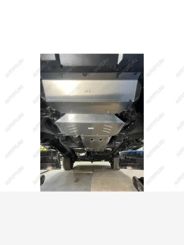 Защиты комплект (алюминий) 4мм (радиатор, передний мост, кпп, раздаточная коробка) Haval H9 2.0 (бензин) 2024