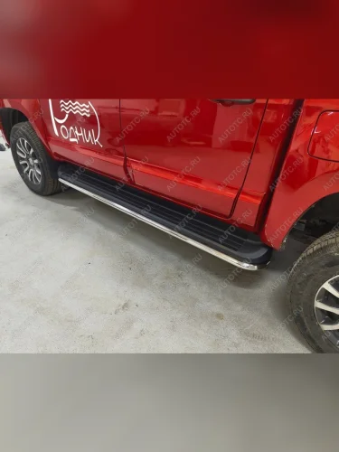 Защита порогов 42,4 мм Foton Tunland G7 2.0 Diesel АКПП 4WD 2024