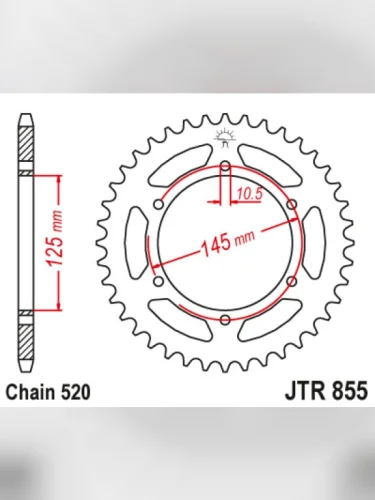 Звезда цепного привода JTR855 45  jtr855.45