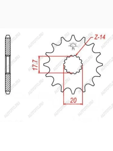 Звезда передняя ведущая M-CAX 2456413 ( JTF564 )  пм-00017615