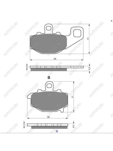 Тормозные колодки Gold-Fren 093 S3  093 s3