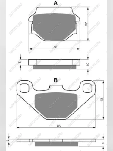 Тормозные колодки Gold-Fren 005 S3  005 s3