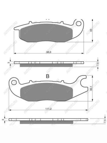 Тормозные колодки Gold-Fren 210 S3  210 s3
