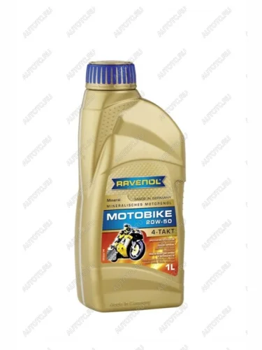 Моторное масло RAVENOL Motobike 4-T Mineral 20W-50 (1л)  1173122-001-01-999