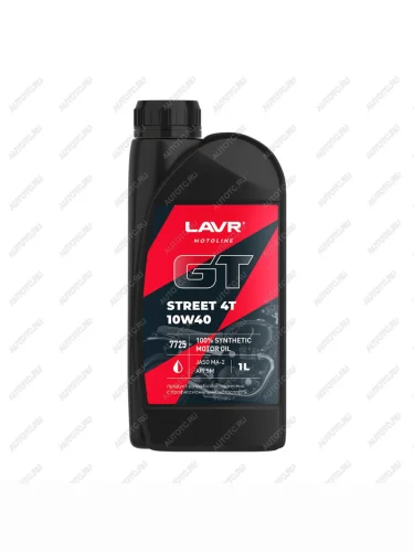 Моторное масло LAVR MOTO GT STREET 4T 10w40 1л  ln7725