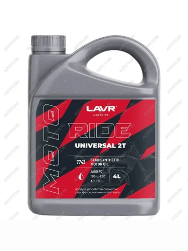 Моторное масло LAVR MOTO RIDE UNIVERSAL 2Т FC 4л  ln7742